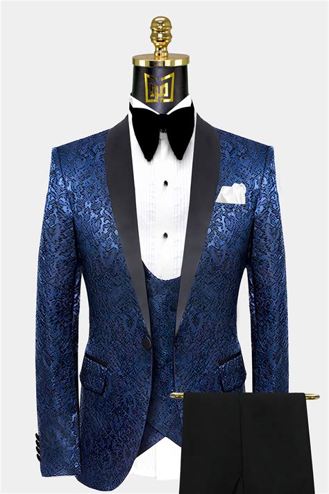 navy blue tux black lapel|blue suits tux.